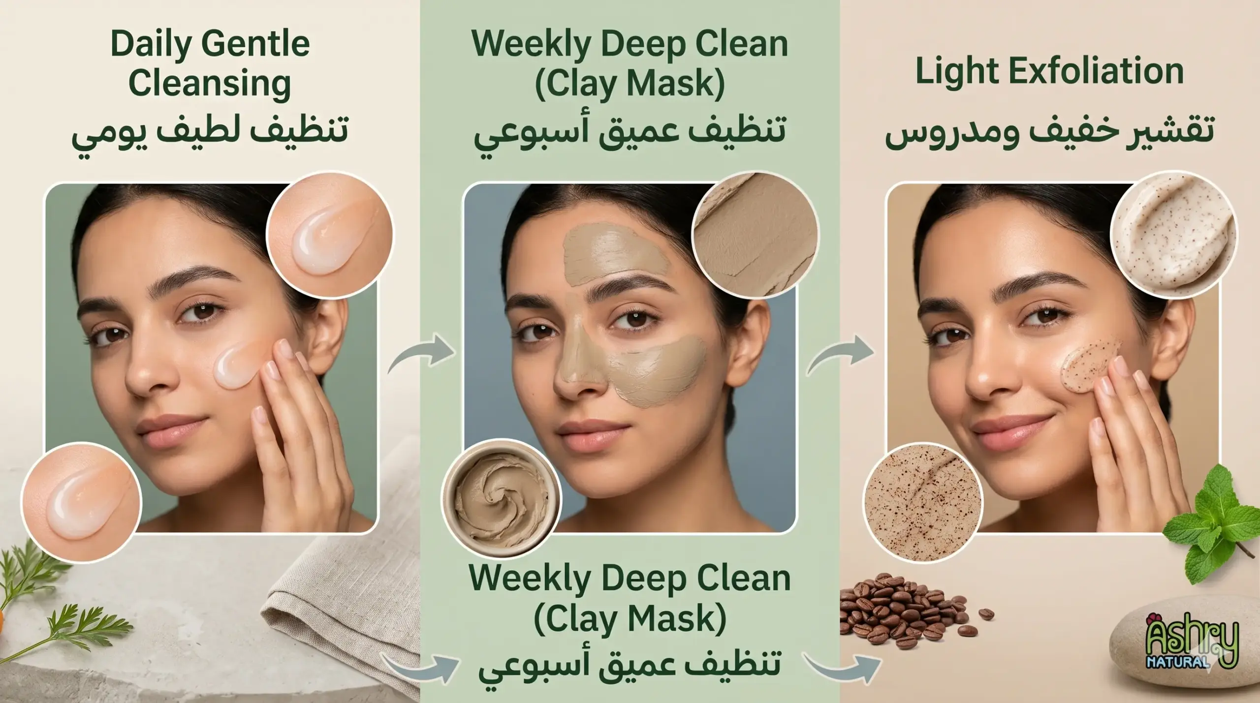 روتين بسيط للعناية بالبشرة الحساسة خطوة بخطوة